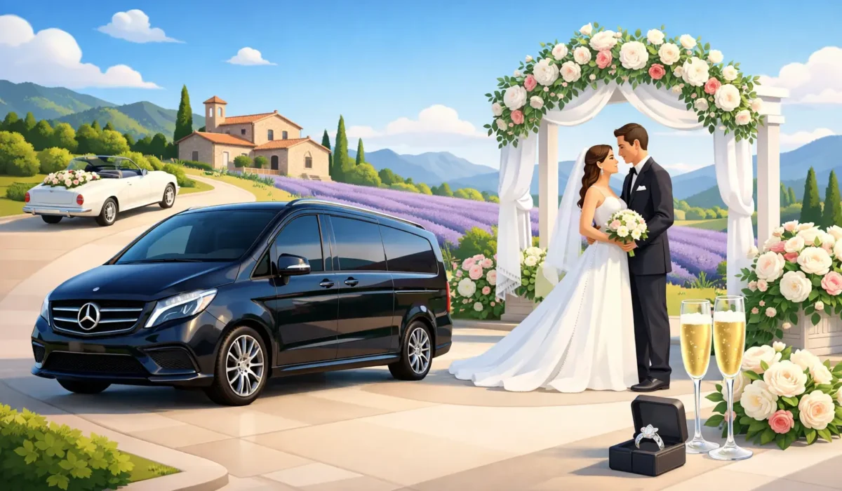 Chauffeur privé mariage en Provence
