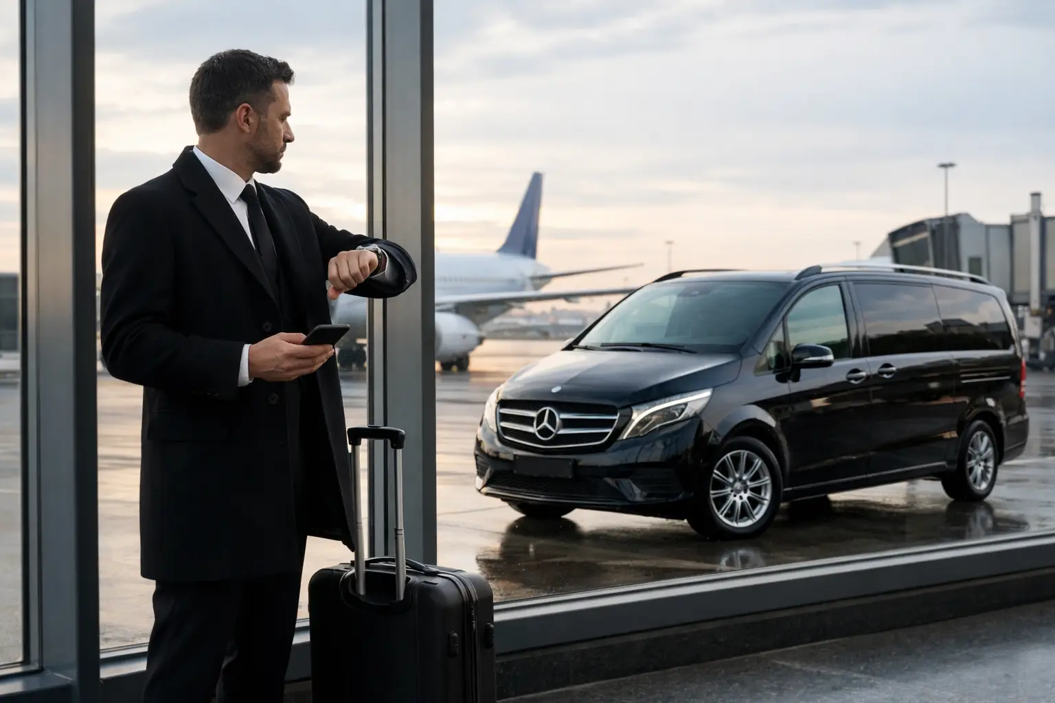 Un chauffeur attend-il un vol retardé ?