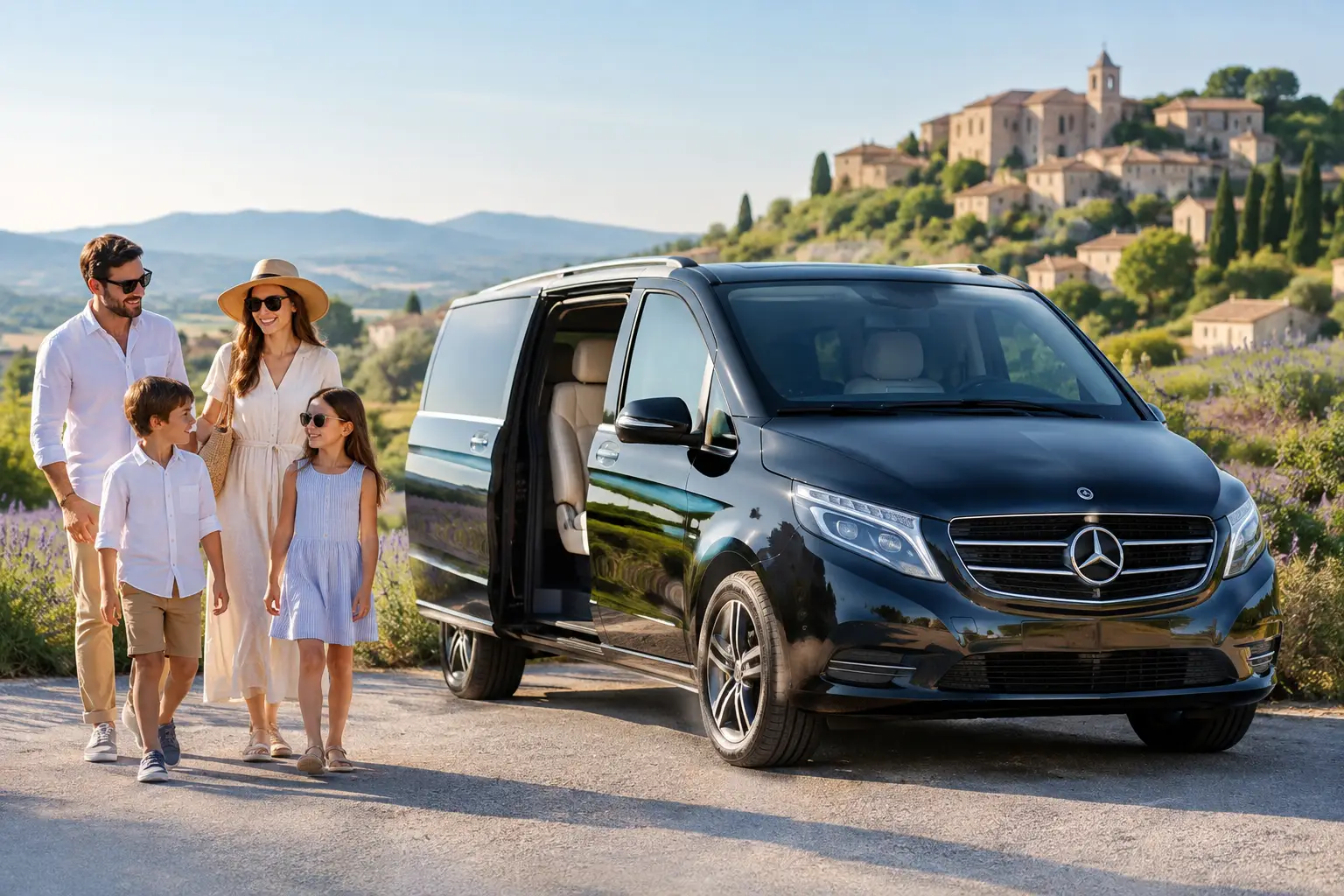 Un transport premium en famille en Provence